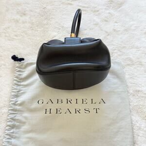 Gabriela Hearst Nina Black Nappa leather Authentic Retail 3200$